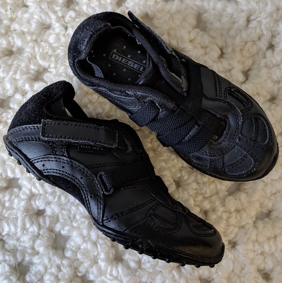 Diesel Mosley Black Velcro Sneakers 